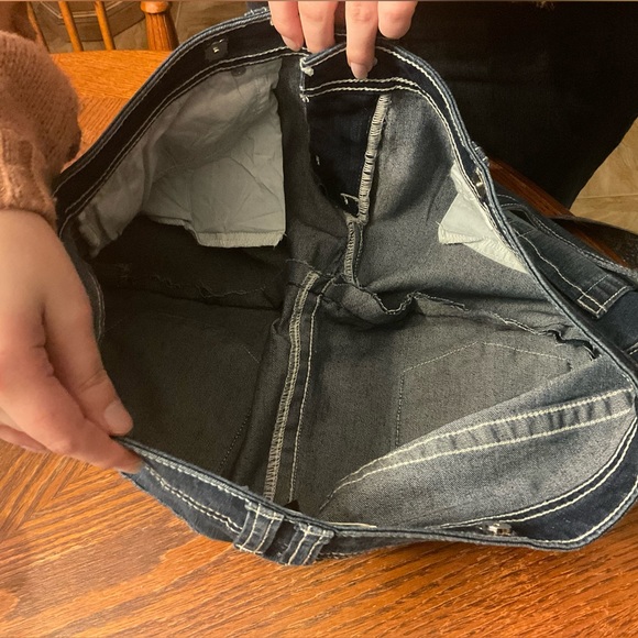 Stylish Boho & Blingy Removable Adjustable Strap “Made By Me”Crossbody Jean Bag! - Picture 5 of 16